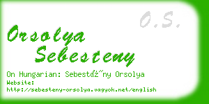 orsolya sebesteny business card